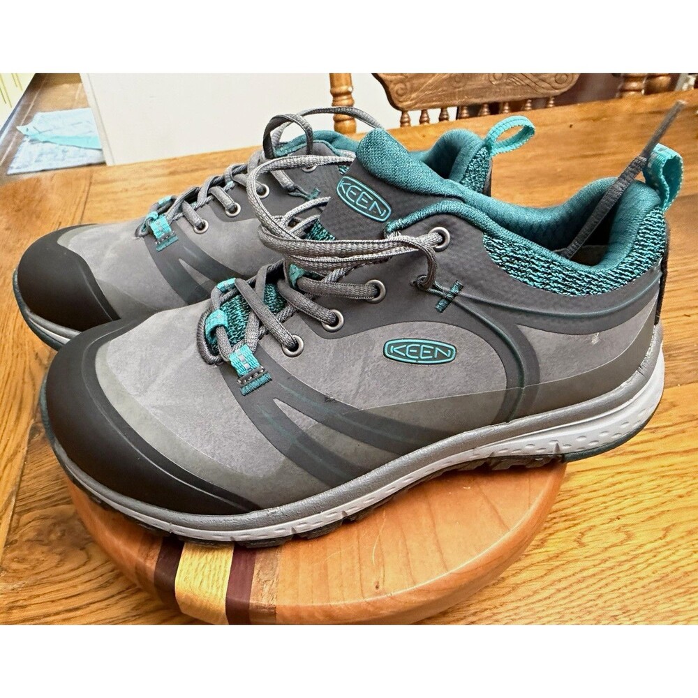 Keen Utility Women’s 6.5 Safety Toe Work Shoes ASTM I/75 C/75 EH Gray Teal